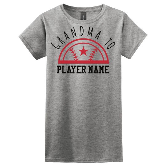 Custom Baseball Grandma to Player Tee - Ladies Basic Softstyle T-Shirt | Customi