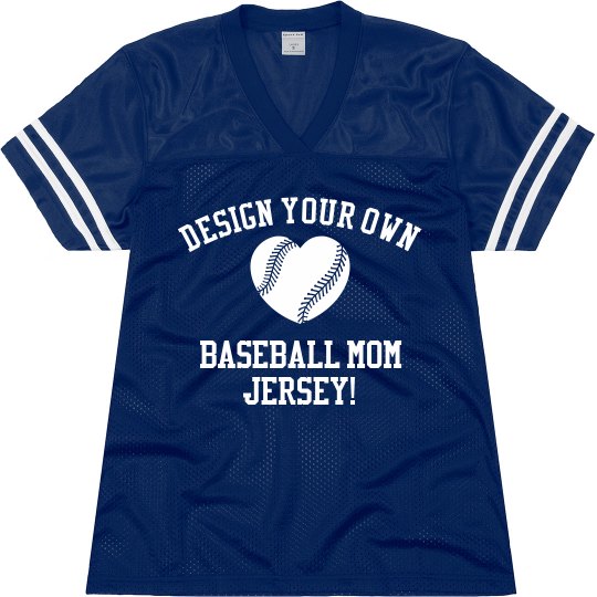 Custom Baseball Mom Jersey With Custom Name Number Ladies Relaxed Fit