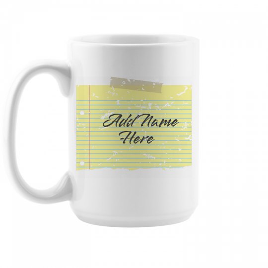 Custom Distressed Note Paper Name