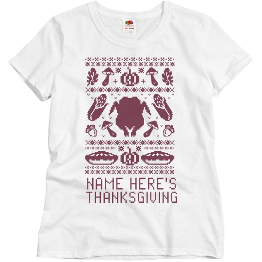 Custom Family Thanksgiving Ugly Sweater