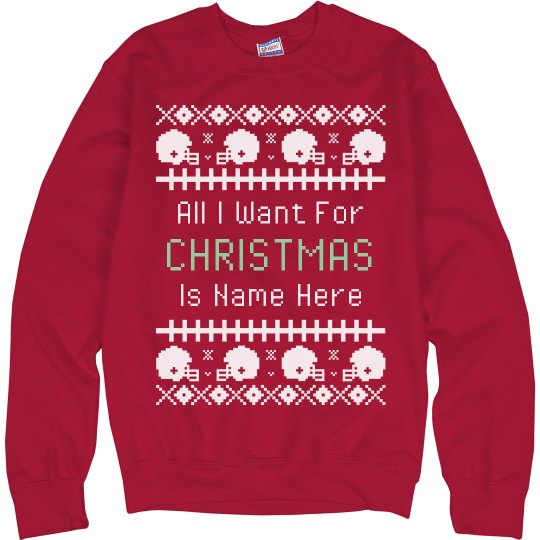 Custom Football Ugly Sweater