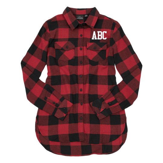 Custom Initials Senior Flannel