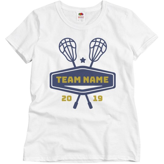 Custom Lacrosse Team & Year Tee Custom Lacrosse Team & Year Tee