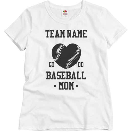 Custom Number Baseball Mom
