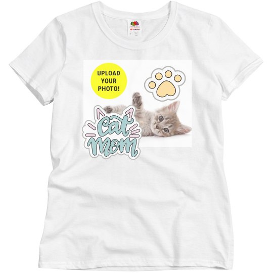 Custom Photo Upload Cat Mom Shirt Custom Photo Upload Cat Mom Shirt