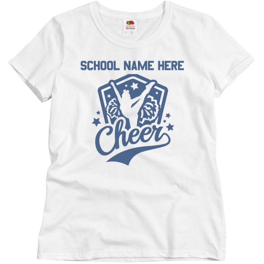 Custom School Name Cheerleader Mom