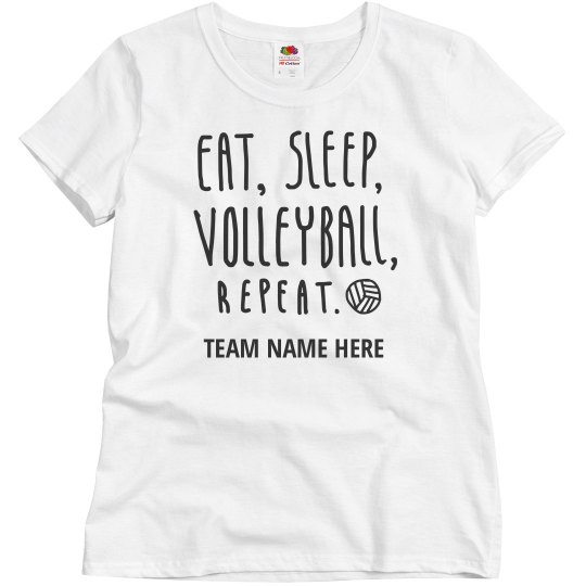 Custom Team Name Volleyball Tee