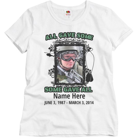 Custom Text Army Memorial Tee