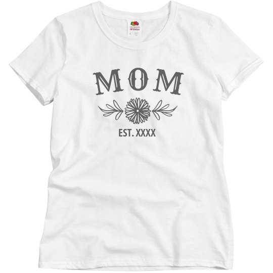 Custom Text Mothers Day Est. Tee