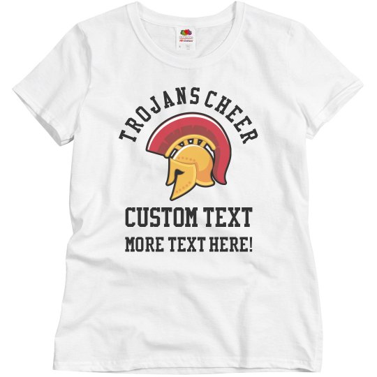 Custom Trojans Football Cheerleader Custom Trojans Football Cheerleader