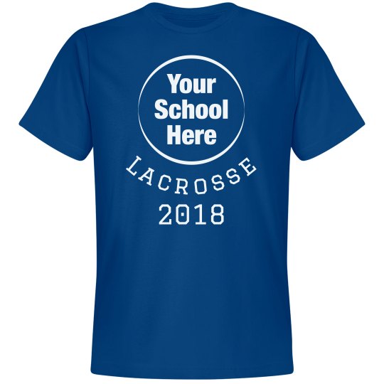 Custom Upload School Logo Lacrosse Tee Custom Upload School Logo Lacrosse Tee