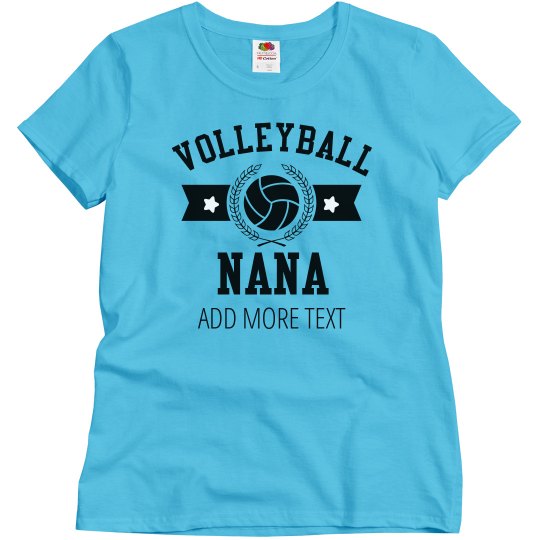 Custom Volleyball Nana Ladies Relaxed Fit Basic TShirt