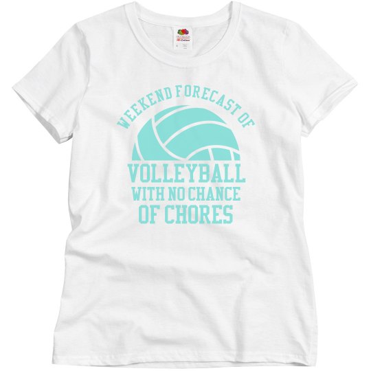 Custom Weekend Forecast of Volleyball Tee