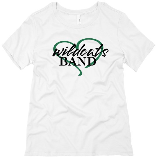 CUSTOM Wildcats Band Love Relaxed White