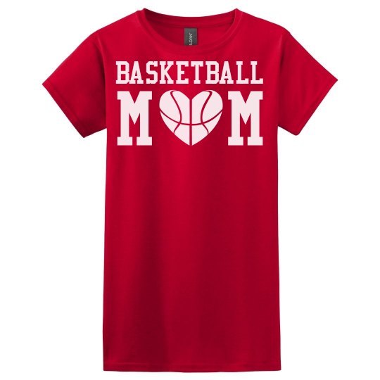Customizable Cute and Sporty Basketball Mom Shirts
