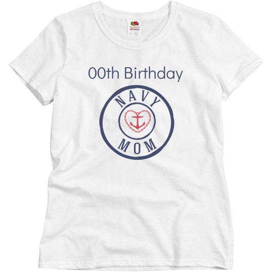 customize navy mom bday