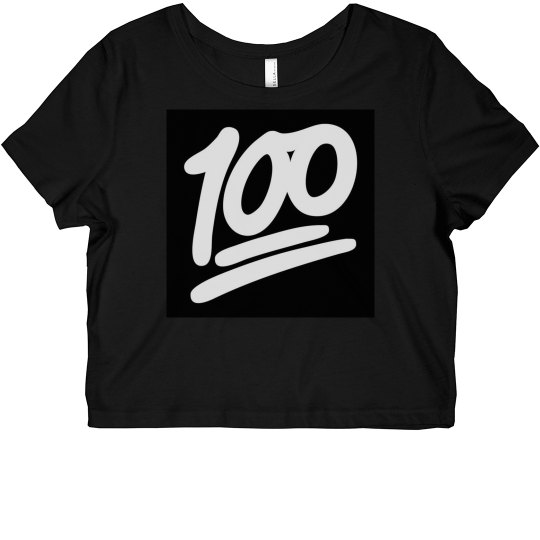 Cute '100' emoji crop top