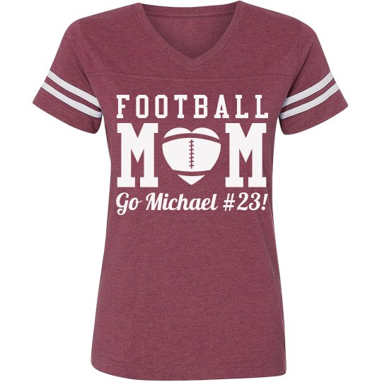 Cute and Sporty Custom Football Mom Shirt Cute and Sporty Custom Football Mom Shirt