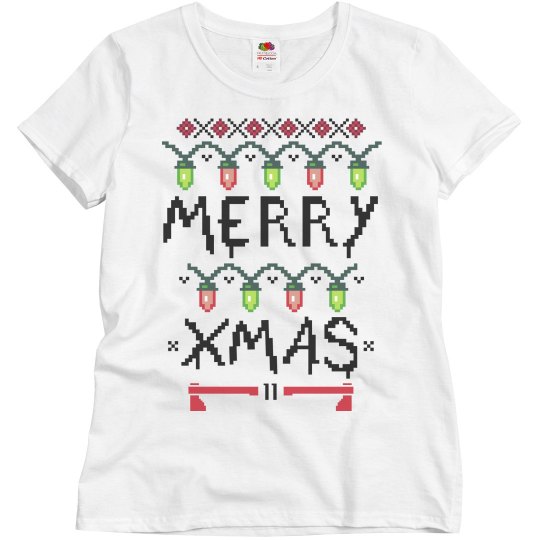 Cute Merry Christmas Ugly Sweater Woman's T-Shirt