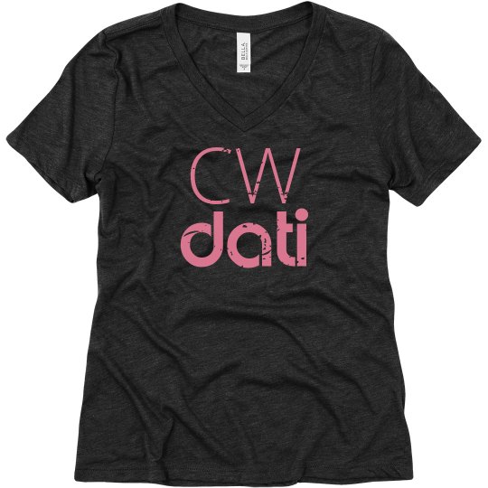 CW DATI BLACK TRIBLEND VNECK