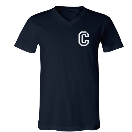 CW NAVY WING V-NECK