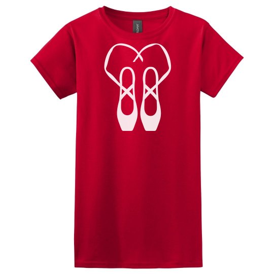 Cyber pink tee w/dance graphic 