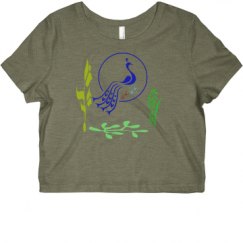 Ladies Slim Fit Crop Top Tee