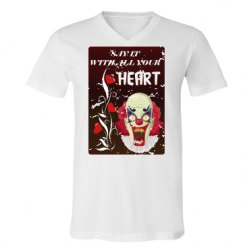 Unisex V-Neck Jersey Tee