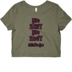 Ladies Slim Fit Crop Top Tee