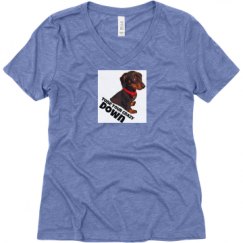 Ladies Relaxed Fit Super Soft Triblend V-Neck Tee