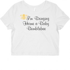 Ladies Slim Fit Crop Top Tee