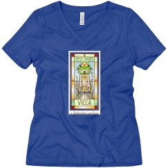 Villa Logo LADIES RELAXED FIT V-NECK TEE