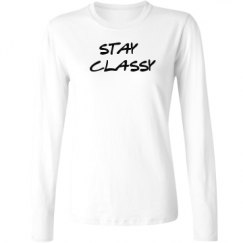 Ladies Relaxed Fit Basic Long Sleeve Tee
