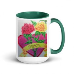 15oz Ceramic Mug with Color Inside