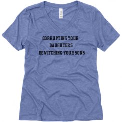 Ladies Relaxed Fit Super Soft Triblend V-Neck Tee