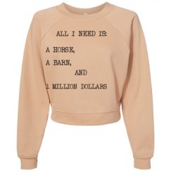 Women's Raglan Pullover Fleece