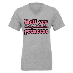 Unisex CVC Jersey V-Neck T-Shirt