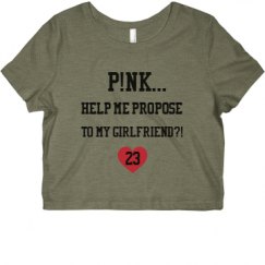 Ladies Slim Fit Crop Top Tee