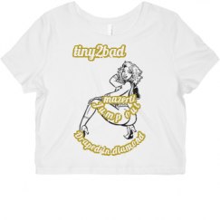 Ladies Slim Fit Crop Top Tee