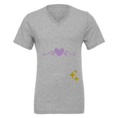 Unisex CVC Jersey V-Neck T-Shirt