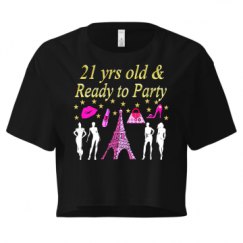 Ladies Festival Cali Crop Top Tee