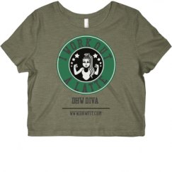 Ladies Slim Fit Crop Top Tee