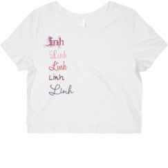 Ladies Slim Fit Crop Top Tee