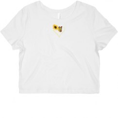 Ladies Slim Fit Crop Top Tee