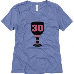 Ladies Relaxed Fit Super Soft Triblend V-Neck Tee