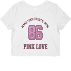 Ladies Slim Fit Crop Top Tee