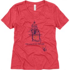 Ladies Relaxed Fit Super Soft Triblend V-Neck Tee