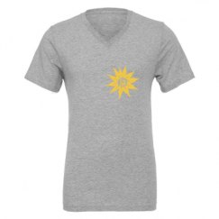 Unisex CVC Jersey V-Neck T-Shirt