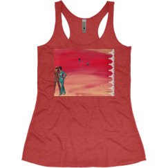 Ladies Slim Fit Super Soft Racerback Triblend Tank