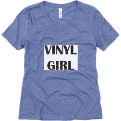 Ladies Relaxed Fit Super Soft Triblend V-Neck Tee